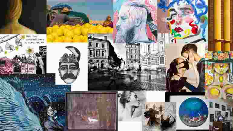 Collage, samtliga konstnärer